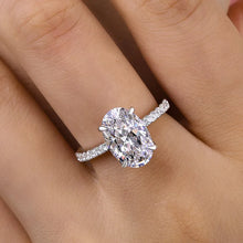 Load image into Gallery viewer, Classic Oval Cut Simulated Diamond Engagement Ring In Sterling Silver
