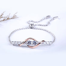 Load image into Gallery viewer, Swirl 915 silver Diamond Bracelet
