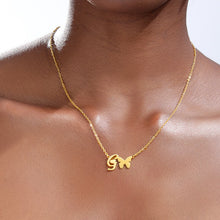 Load image into Gallery viewer, Butterfly Initial necklace
