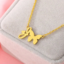 Load image into Gallery viewer, Butterfly Initial necklace
