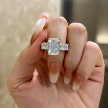 Load image into Gallery viewer, Gorgeous Radiant Cut Engagement Ring For Women In Sterling Silver
