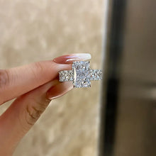Load image into Gallery viewer, Gorgeous Radiant Cut Engagement Ring For Women In Sterling Silver
