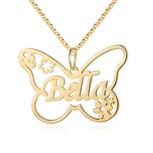 Load image into Gallery viewer, Butterfly Name Necklace Personalized Name Necklaces
