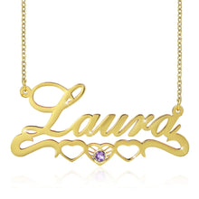 Load image into Gallery viewer, Personalized Name Necklace Heart-Shaped  Name Necklace
