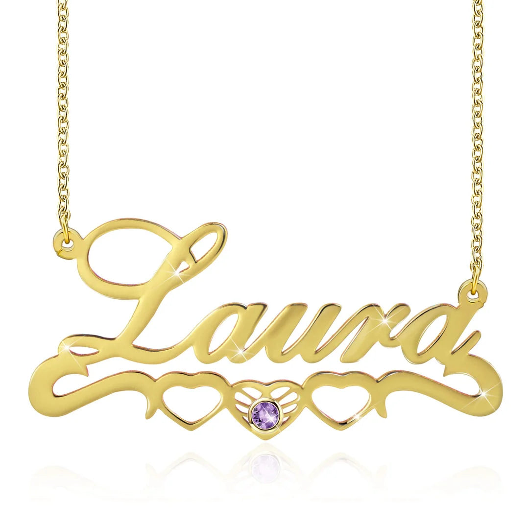 Personalized Name Necklace Heart-Shaped  Name Necklace