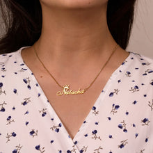 Load image into Gallery viewer, Name Necklace Personalized Crown 925 Sterling Silver Name Necklace

