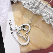 Load image into Gallery viewer, Personalized Name Necklace Customized Heart and Butterfly Couple Name Necklace
