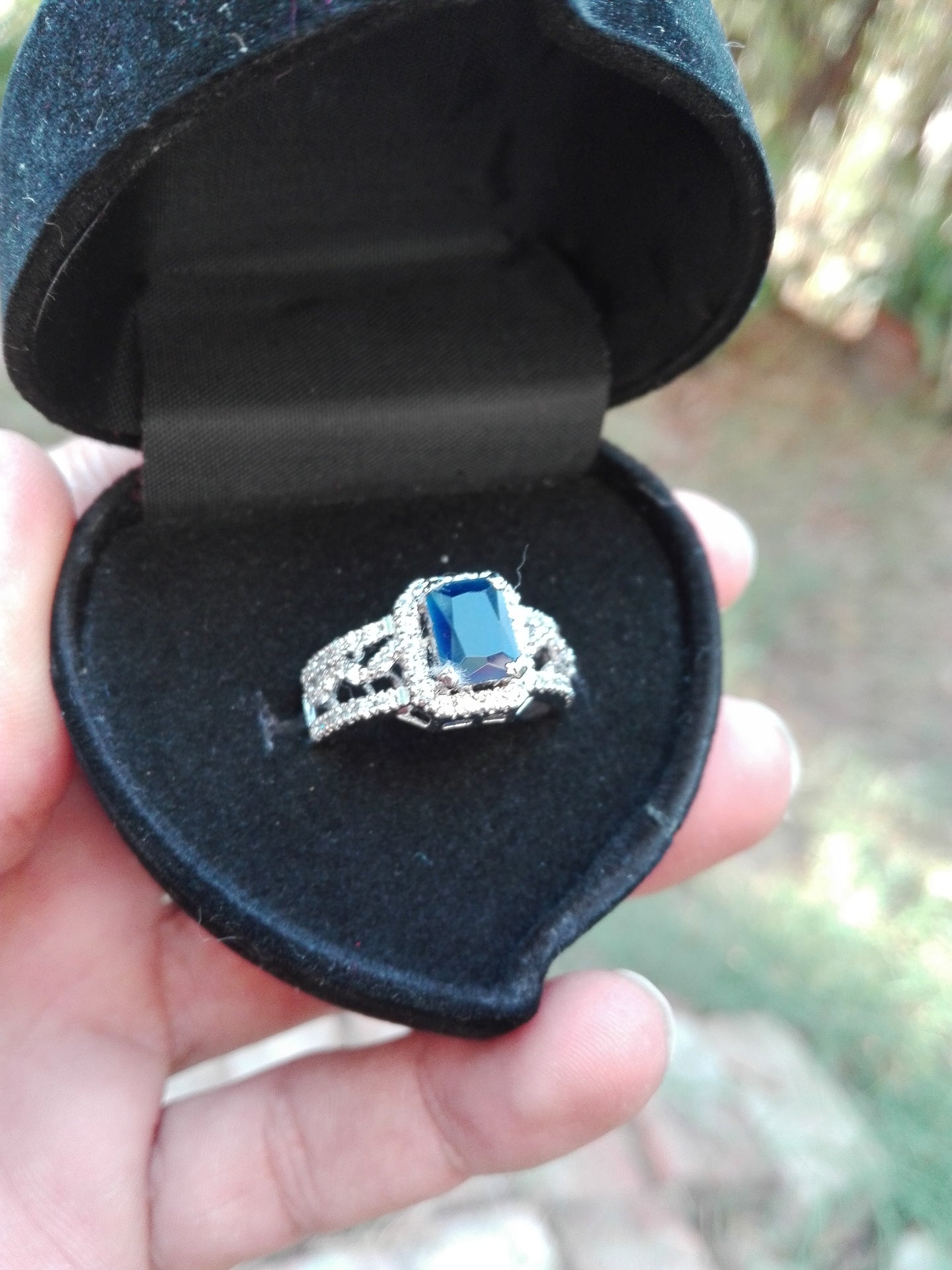 Blue Torquize Silver Ring