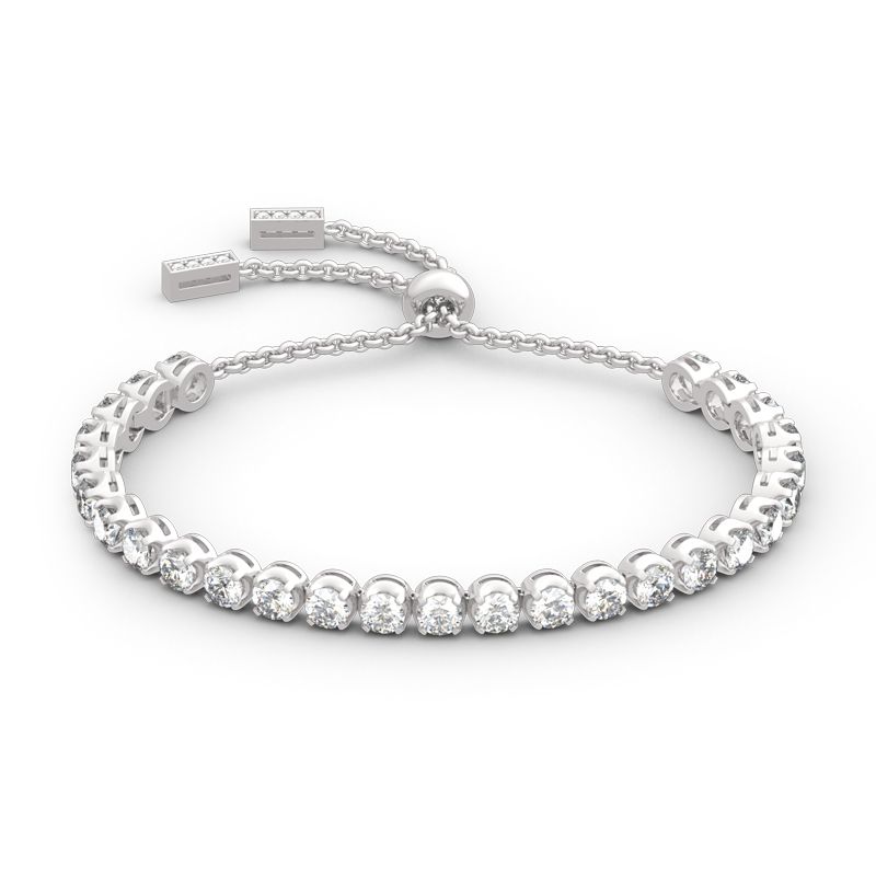 True Silver 915 Tennis Adjustable bracelet