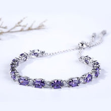 Load image into Gallery viewer, Elegent Purple stone adjustable Bracelet
