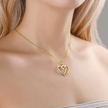 Load image into Gallery viewer, Double Name Heart Necklace
