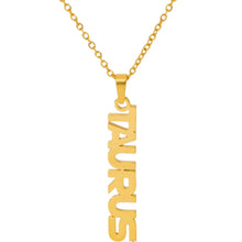 Load image into Gallery viewer, VERTICAL ZODIAC SIGN NECKLACE
